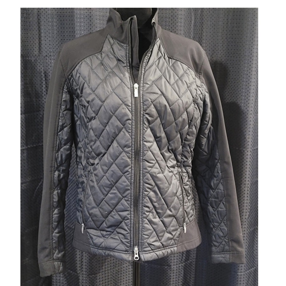 Ariat Womens Black Quilted Hybrid Softshell Insulated Bull Riding Jacket L